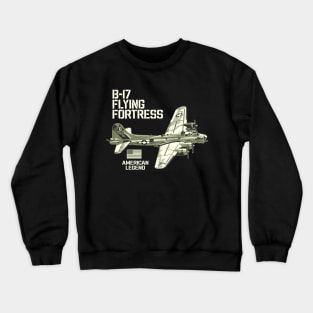 B-17 Flying Fortress Aircraft USAF Plane American Legend Crewneck Sweatshirt